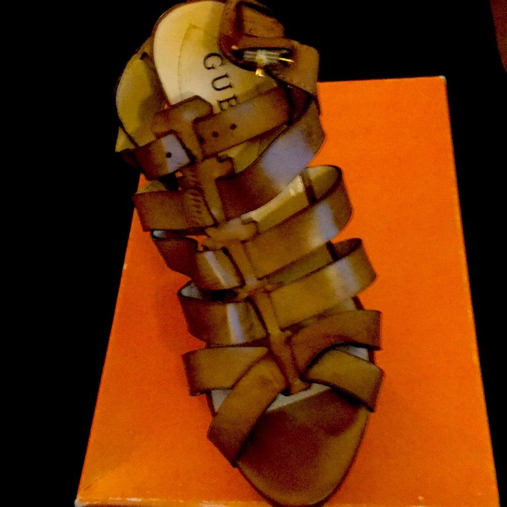 Guess heels beige size 6.5.  Very high heels!